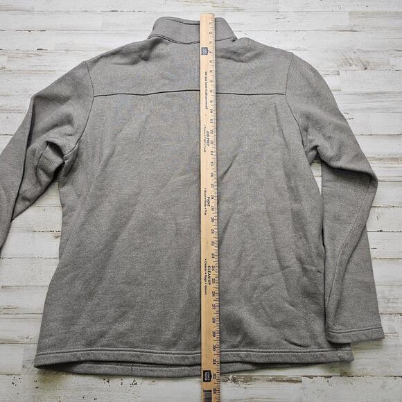 Columbia XL Beige 1/4 Zip Pullover Sweater Jacket Texas Contractor Logo - Picture 4 of 5